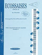 Eccossaises-2 Pianos 8 Hands piano sheet music cover